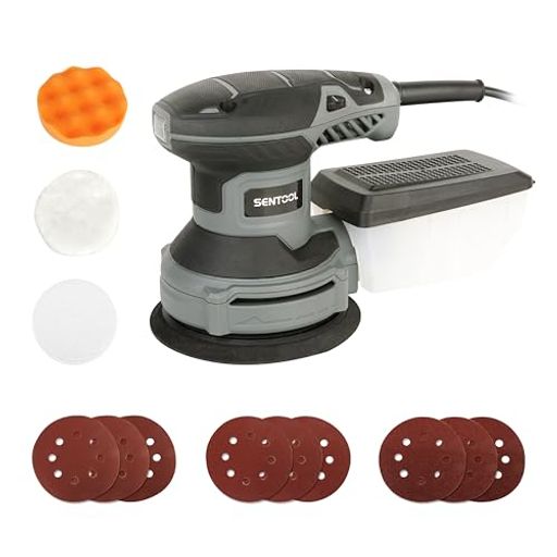 SENTOOLサンダー電動300WランダムサンダーAC100Vポリッシャーコード式オービタルサンダー6段階変速木工..