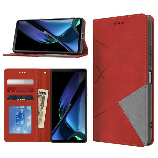coiwantungSonyXperia10vi手帳型ケース耐衝撃高级PUレザーエクスペリア10viスマホケース財布型横置きスタンド機能付SO-52ESOG14XQ-ES44カバーカード収納全面保護ラップホール付き