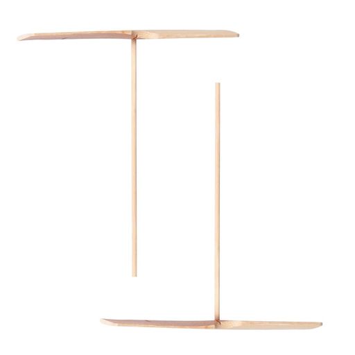 2pcs竹トンボのおもちゃ木製トンボヘリコプターのおもちゃ子供用屋外飛行おもちゃ手こすり回転飛行機子..