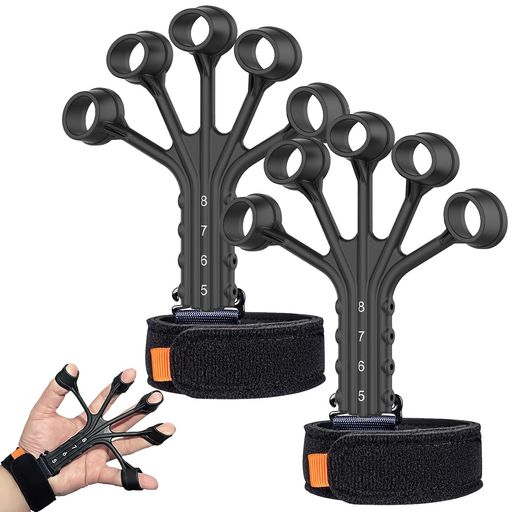 フィンガーパワー【2個セット】フィンガートレーナーハンドグリップ握力トレーニング握力回復5~8kg握力強化訓練握力強化道具グリップ握力訓練指の持久力、安定性、爆...