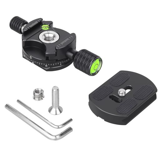 ARTCISE360°パノラマ雲台パノラマパンベースクランプアルミ合金アルカスイス兼容バブルレベル付き全景..