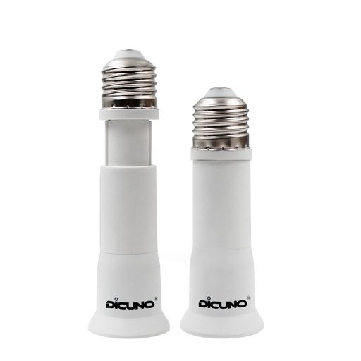 DiCUNOE26右向き矢印E26口金延長アダプター8cm~10.5cm長さ調節可2個セット