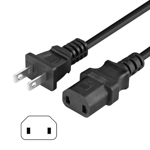 2プロングAC電源コードULSVT18AWG10A電源ケーブル交換用-PS4Pro、XboxOne/Xbox360Slim/360E電源ブリック(6フィート、ブラック) 2プロングAC電源コードULSVT18AWG10A電源ケーブル交換用-PS4Pro、XboxOne/Xbox360Slim/360E電源ブリック(6フィート、ブラック)