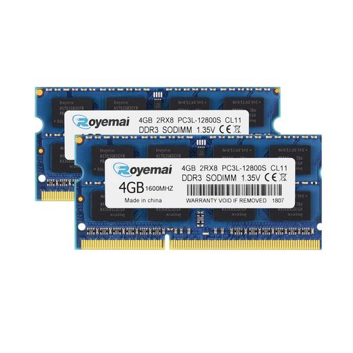 RoyemaiDDR3L12800S8GBåx4GB1600MHzSodimm16002RX8PC3L-128001.35VRAMCL1...