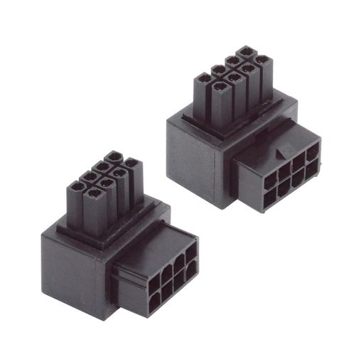 xiwaiATX8PEPSコンバーターオス-メスパワーヘッダーアダプター上下角度90度CPU12V用2個パックPW-054-XY