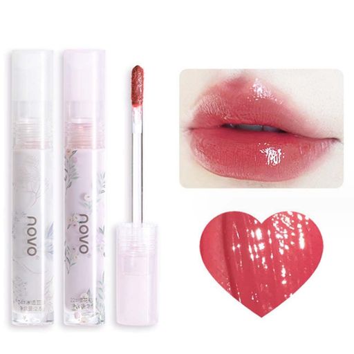 NOVOハニーワーズウォーターライトミラーリップグロスリップティント口紅2.5g-22#桜白桃