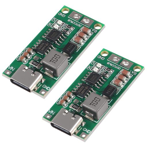 ACEIRMC 2個 Type-C USB 2S 2A ブーストコンバーター 8.4V 12.6V 16.8V ステップアップ電源モジュール リポポリマーリチウムバッテリー充電保護ボード