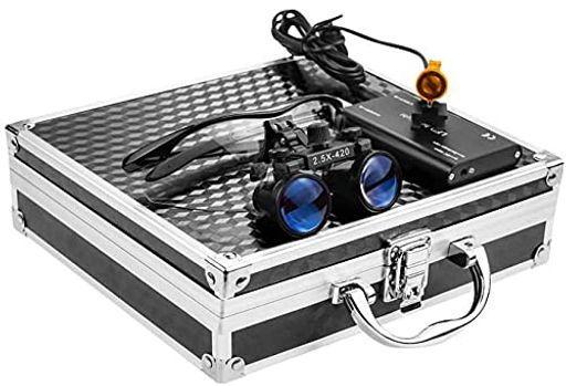 TopSeller拡大鏡双眼ルーペ拡大鏡(2.5倍)+クリップ式ランプ3W携帯便利光学拡大鏡光学ルーペ(2.5倍)ポー..