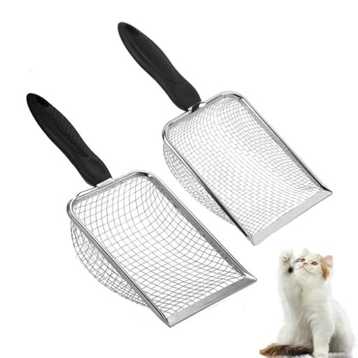SOYANGNEK 猫砂スコップ 2個セット メッシュ 猫用スコップ ネコトイレ用スコップ 猫砂掃除 猫トイレ掃除用 砂取り用品
