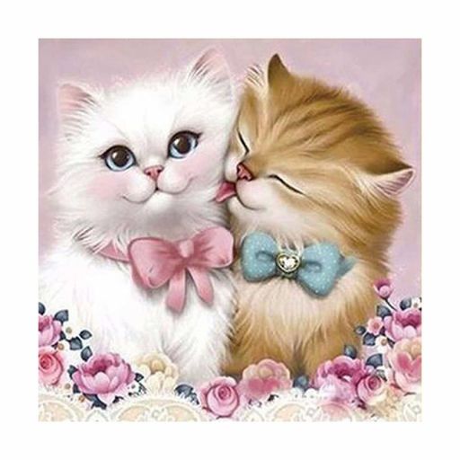 Cukolcal5dダイヤモンドアートネコビーズキット動物る可愛いかわいい猫ダイヤモンドアート絵画愛すアートダイアモンドアートだいあもんどあーとフルダイヤモンド円形ビーズアート手芸…(3)