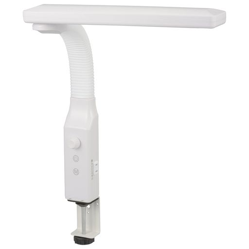 オーム電機(jī)LEDクランプライト調(diào)光?調(diào)色デスクライトデスクランプクランプ固定AS-LE94BG-W106-3897OHMホワイト