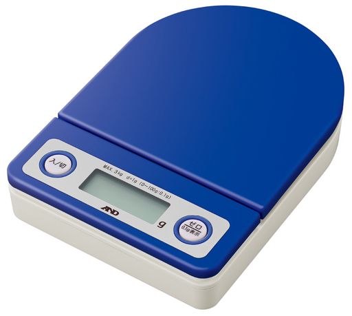 A&D デジタルホームスケール 3kg ブルー UH-3202-BL はるかに小さいひょう量:3000g 最小表示:0.1g(0.5~100g)/1g(2~3000g)はるかに大きい