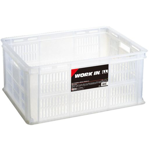 Storage Box - 天馬(Tenma)持ち手付きの丈夫なコンテナボックス日本製完成品ワークインLLサイズ文房具や日用品など様々なものを収納できるカゴB3サイズがぴったり入るバスケットプラスチック【組立不…