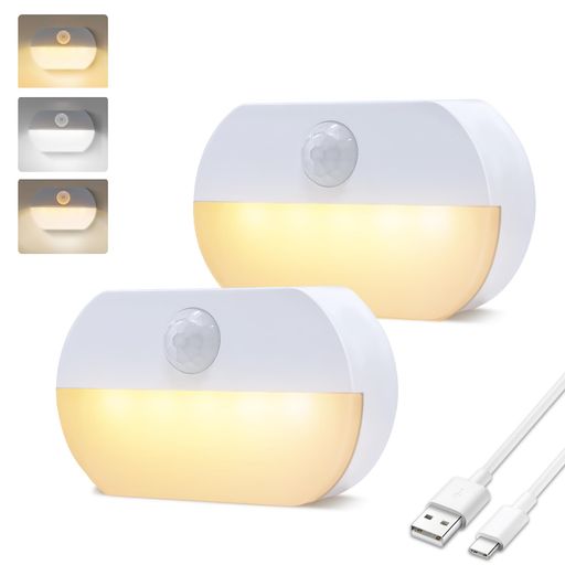 AmmToo センサーライト 人感 室内 USB充電式 常夜灯 足元ライト Led フットライト ...