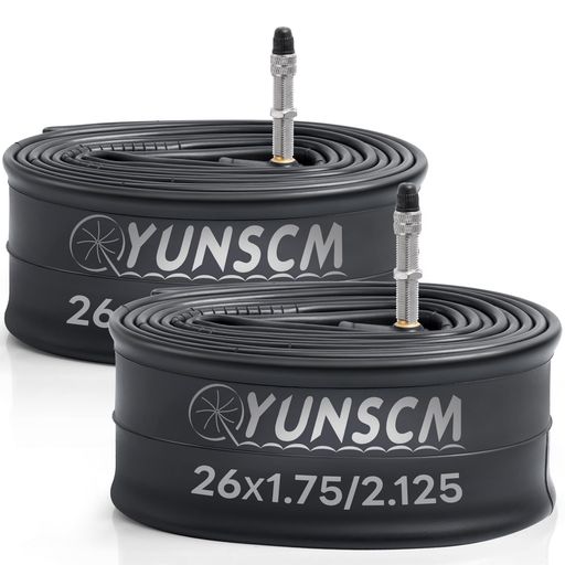 YunSCM 2本,26 1.95 チューブ,英式バルブ40mm,26x1.75/2.125 自転車チューブ,適用 ...