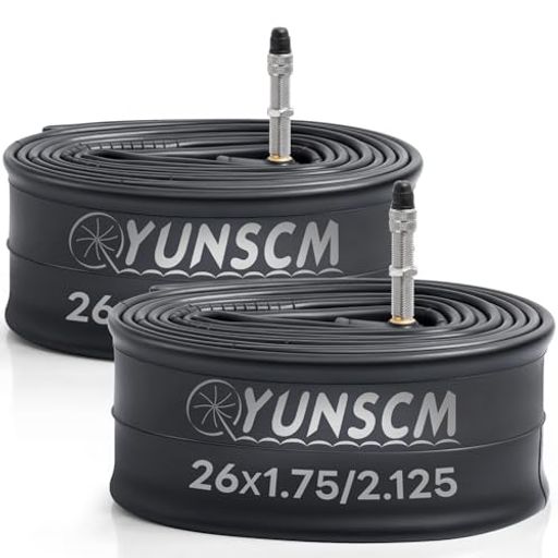 YunSCM 2本,26 1.95 チューブ,英式バルブ40mm,26x1.75/2.125 自転車チューブ,適用 ...
