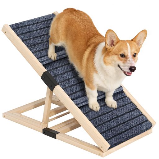 Baby Car Step - U-Yocanpetペットスロープ犬スロープ室内高さ30/40cmの2段階調節耐荷重20kgドッグステップ小型犬子犬専用折りたたみ木製ベッドソファ段差ケア滑り止めマット付き長さ70cm幅32cm段差レス設計