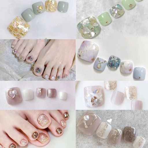 8枚176シールネイルシール足用人気シンプル3D立体ネイルシールジェルネイル貼るだけネイルしーるシール..