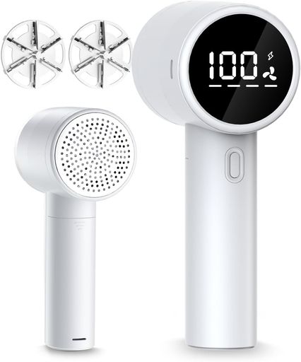 【2025年4段階のスピード調整人気】毛玉取りけだまとり電動毛玉カッターLCD液晶ディスプレイ付き4段階..