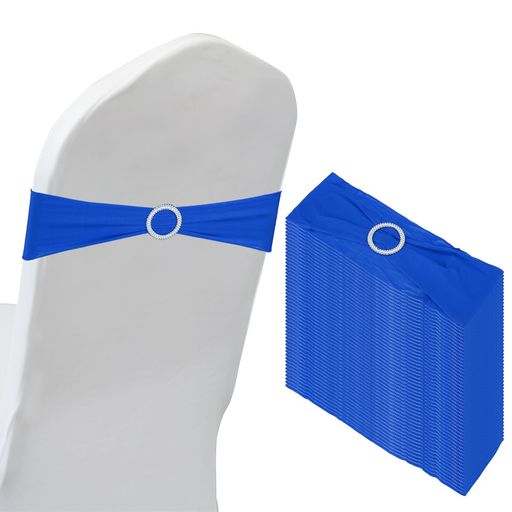 PATIKIL35x13cm伸ばしチェアサッシュボウ50個伸縮性椅子用バンドサッシュバックルスライダー付き結婚式..