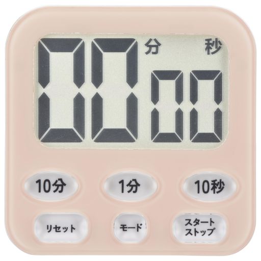 樂天商城 - オーム(OHM) キッチンタイマー デジタル 時計付き 100分 カウントダウン カウントアップ 大画面デジタルタイマー マグネット・吸盤つき 時計付き大画面デジタルタイマー ピンク COK-T141-P 08-…