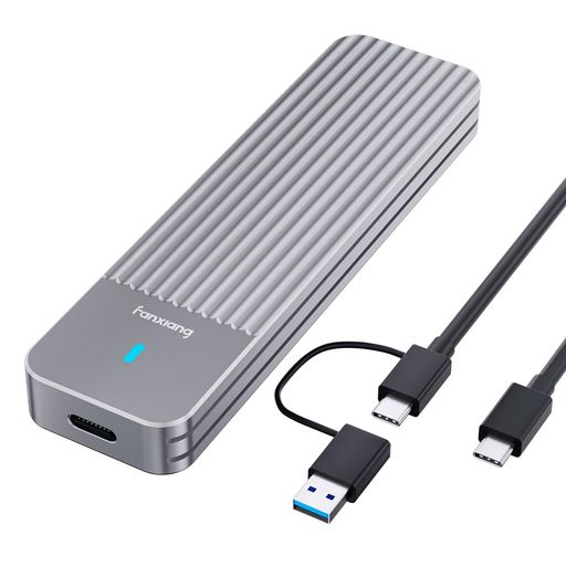 FanxiangM.2NVMeSSD外付けケースUSB3.2Gen210Gbps高速データ転送2230/2224/2260/2280SSDケースM2SSD外付けケース4TB容量に対応UASP