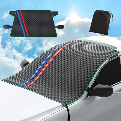 Fesanlaカーフロントカバーサンシェード車フロント日除け遮光断熱UVカット内蔵磁石凍結防止シート紫外..