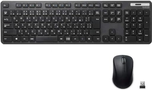 エレコム ワイヤレスキーボード マウスセット メンブレン 薄型 フルキーボード ブラック TK-FDM110MBK