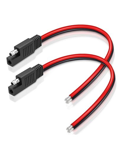 1.製品内容:SAEコネクタケーブルx2本、長約さ30cm。 2.商品素材:銅芯を採用して、優れた導電性と耐久性を持ち、2*14AWG。 3.入力/出力電圧:12-24 V、内部回路を保護する防水カバー。 4.充電ケーブル:SAEコネクタを使用 赤、黒の色分けがされている。 5.広い範囲:太陽電池やカーバッテリーの接続・伝送に広く使用され。