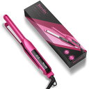 Terviiix前髪用ヘアアイロン15mmストレートアイロン10秒の急速加熱持ち運びミニヘアアイロンストレートカール2way10段階温度設定120-210°C海外対応耐熱ポーチ付き(2)