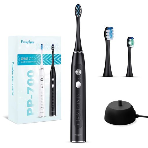 Pureplove電動歯ブラシ音波歯ブラシ静音42000回転/分歯ブラシ磨きワイヤレス充電IPX7防水携帯用除菌器5..