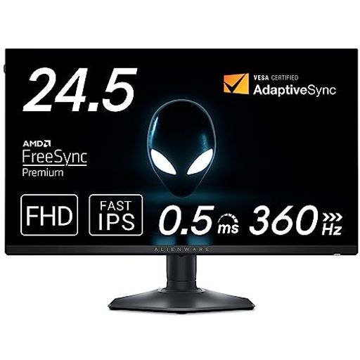 DELL AW2523HF 24.5インチ ALIENWARE ゲーミングモニター(3年間無輝点交換保証/FHD/FAST IPS非光沢/DPHDMI/SRGB 99%/縦横回転高さ調整/0.5MS/360HZ/AMD FREESYNC DELL AW2523HF 24.5インチ ALIENWARE ゲーミングモニター(3年間無輝点交換保証/FHD/FAST IPS非光沢/DPHDMI/SRGB 99%/縦横回転高さ調整/0.5MS/360HZ/AMD FREESYNC