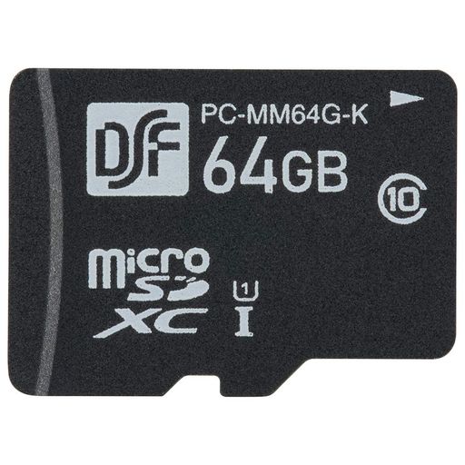 オーム電機 マイクロSDメモリーカード 64GB 高速データ転送 PC-MM64G-K 01-0757 OHM