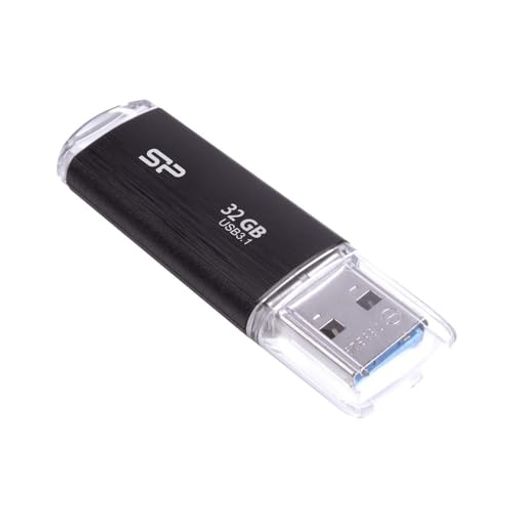 シリコンパワーUSBメモリ32GBUSB3.2Gen1(USB3.1Gen1/USB3.0)フラッシュドライブヘアライン仕上げBlazeB02SP032GBUF3B02V1K(2.0)