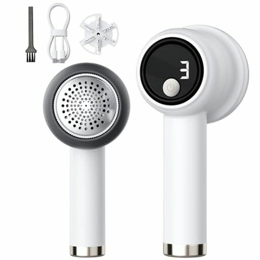 毛玉取り電動けだまとり毛玉クリーナー6枚刃Type-C充電式2000mAh大容量バッテリーコードレス軽量3段階調整液晶ディスプレイ替刃付き毛玉カット毛玉取り器旅...