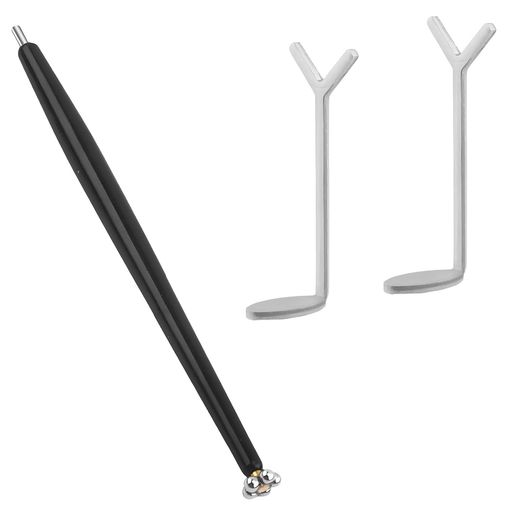 【3種類のネイル効果を簡単に実現】この3点キット(Y字型マグネット + 両頭ペン)を使用すれば、ハート型、花形、クリアなキャッツアイ効果のネイルアートを簡単に作り出せます。目を引くプロのようなデザインを自分の爪で実現し、ネイルアートのバリエーションを豊かにします。 【安定した磁力で長期間利用可能】 高品質な鉄素材製のマグネットで、安定した磁力を長時間持続。変形しにくい構造により、繰り返し使用しても効果が持続し、長期間安心してご使用いただけます。 【コンパクト軽量設計で持ち運びラクラク】 スリムな形状と軽さを両立。ネイルサロンへの出張や、自宅・旅行先でのネイルタイムにも気軽に携帯できる便利さ。 【サロン品質の滑らかな仕上がり】 高精度に作られたマグネットツールで、滑らかな操作感と正確で一貫した結果を得られます。個人のネイルケアからプロのサロンワークまで、質の高いネイルアートをサポートします。 【簡単操作で美しい3Dキャッツアイを実現】 UV/LEDライトによる高速硬化と専用マグネットの正確な磁気効果を活用した簡単な手順で、立体感のある美しいキャッツアイネイルを滑らかで長持ちする仕上がりに導きます。