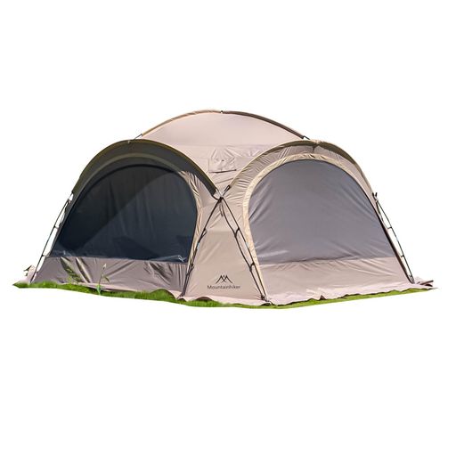 広々とした快适空间:ドームテntは展開サイズ约410x410x230cm、収纳サイズ约80x25x25cm、重13kgの设计で、5~8人を快适に収容可能。16.8平方メートルの広い空间と2.3メートルの内部高さで、家族や友人とゆったりとしたアウトドライをお楽しみいただけます。 防水&amp;UVカット機能で全天候対応:150Dオックスフォード生地を使用し、耐久性と防水性能を兼ね備えたこのテントは、PU3000mmの防水機能を持ち、豪雨の中でも安心して使用できます。また、UPF50+のUVカット性能により、紫外線を99%カットし、強い日差しの下でも安心して過ごせます。夏の強い日差しや突然の雨でも、このテントがしっかりと保護します。 オールシーズンで活躍する実用的なデザイン:このテントには煙突穴が付いており、寒い冬でもストーブや薪ストーブを使って快適に過ごせます。また、四方に設置されたドアと窓は通気性を高め、暑い夏には涼しく快適な環境を作り出します。二重構造のドア(メッシュと布)により、虫の侵入を防ぎながら、通気性を確保します。このように、一年を通じて使用できる実用的なデザインが特徴です。