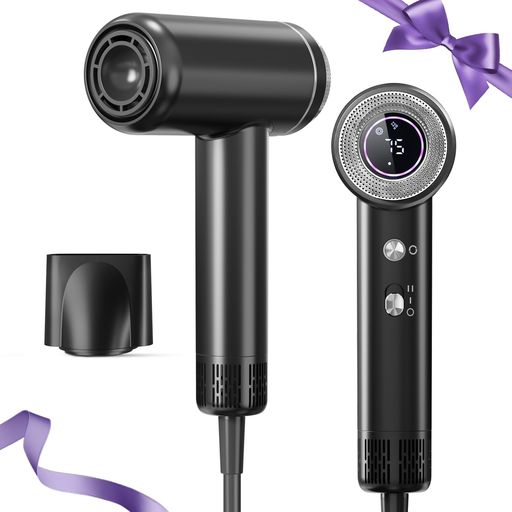 FeeKaaドライヤー大風量速乾軽量小型コンパクトミニヘアドライヤー高速ドライヤー静音高濃度マイナスイオン美髪ブラシレスDCモーター【2025進化モデル・温冷リズム】5段階温度調節2段階…