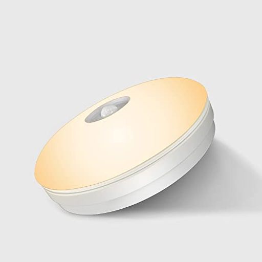 Wisdom home 人感センサーライト LEDライト シーリングライト 小型 1100lm 電球色 天井照明器具 おしゃれ 玄関 門灯 廊下 台所 洗面所 トイレ 室内 室外 省エネ 取付簡単 工事不要 日本語取扱説…