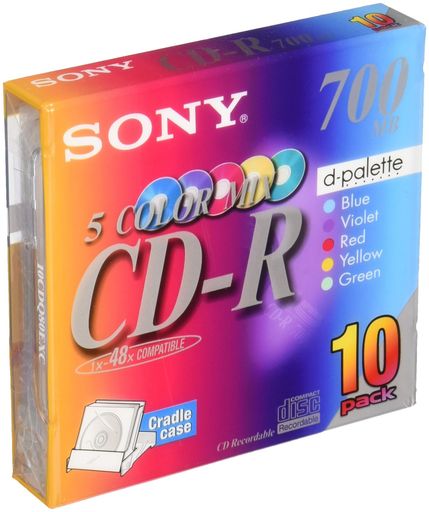 CD-R/Rw （Music） - ソニーCD-Rメディア1-48倍速クレードルケース10枚10CDQ80EXC