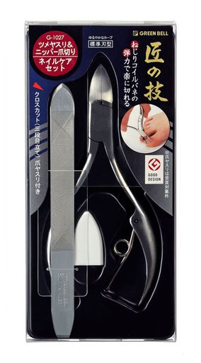 Rakuten - GREENBELL匠の技ステンレス製ニッパーつめきり&爪やすりセットG-1027