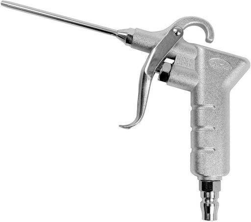 ノズル:100mmノズル 空気使用量:220L/min、最高使用圧力:0.7MPa エアー取り入れ口ねじ:G1/4、ノズル取付ねじ:G1/8(PF1/8めねじ) 接続:汎用ワンタッチプラグ、仕様:無段階流量調整バルブ内蔵、適用流体:空気 本体:アルミダイキャスト、ハンドル:鉄、Oリング:NBR、ノズル:真ちゅう