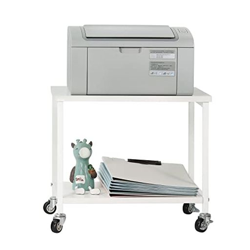 プリンター台プリンタラック机上台キャスター付き机上ラック木製卓上机上机下台机上収納2段木製プリン..