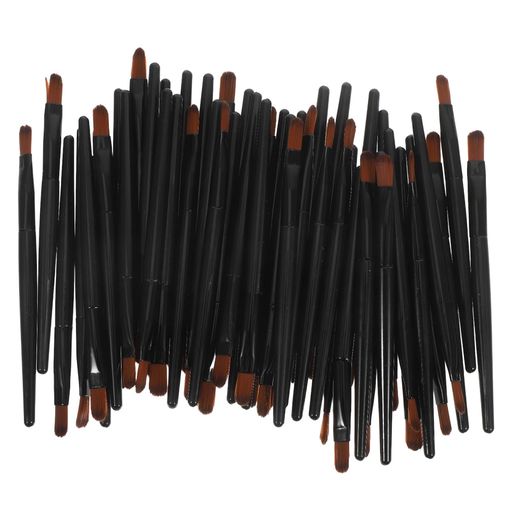 FOMIYESポータブルリップブラシセット100本メイクアップツールブラシ口紅リップグロス用使いやすい使い捨てプラスチックブラシ旅行自宅用