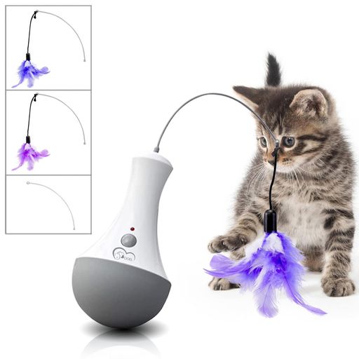 🐾【おもしろ猫毛おもちゃ】ユニークなだるまデザインを採用したインタラクティブな猫おもちゃで、丸いボディがかわいらしく見えます。猫のおもちゃは360°自由に回転でき、上部の滑稽な猫の羽を加えることで、猫の狩猟本能を刺激し、猫を娯楽し、退屈を解消し、猫の運動量を増やすことができる。 🐾【静かなゲーム時間】静音モーター設計を採用することで、ペットがゲーム時間に夢中になり、ブーンという音に驚かないようにすることができます。これは飼い主猫への素敵な祝日のプレゼントです。猫と一緒に遊ぶだけでなく、静かで快適な職場環境を与えることができるからです。 🐾【操作が簡単でスムーズ】複雑なインストールプロセスを必要とせず、ボタンを押すだけで簡単に猫のおもちゃを開けたり閉じたりすることができます。また、羽が2本あるので、交換して使用することができます。注意:猫のおもちゃを転がすには電池が含まれておらず、AA電池を3本装備する必要があります。何か問題があれば、いつでもお申し付けくださいますよう。