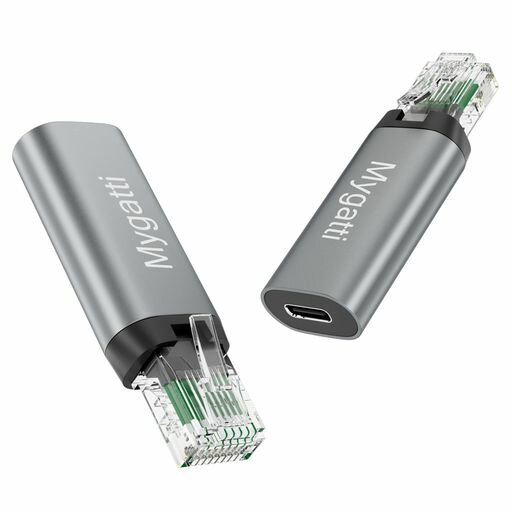 USB3.1TYPE-CLANアダプター2個ポータブルUSBタイプC変換イーサネットハブOTG対応オス-メス1GBPS/ギガビット高速チップ小型軽量USB-CインターネットスプリッタIPHONE15/16、MACBOOK