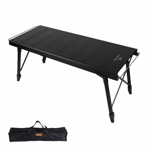 MountainhikerIGTアウトドアテーブル4ユニットキャンプテーブル長さ100x幅42cm(天板幅拡張可能)高さ調..