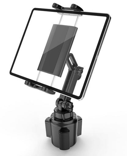 woleyi車載ホルダータブレットカップホルダー車載携帯電話スタンド車ドリンクホルダー車iPadウント伸縮アーム取り付け簡単360度回転自..