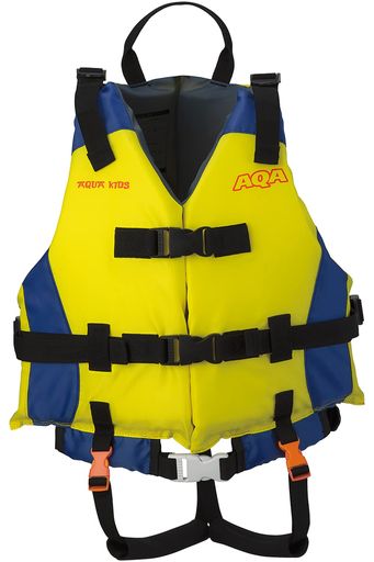 エーキューエー(AQA)マリンスポーツ子供用ライフジャケットキッズイエロー/ブルー(40)KA9026