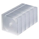 サンワサプライスリムCD/DVD/BDケース1枚収納x50枚セット厚さ約5MM薄型タイプクリアFCD-PU50C(2)